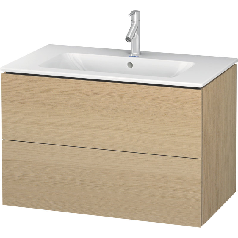 Base de meuble-lavabo mural simple 32,25 po seulement, Chêne de Méditerranée