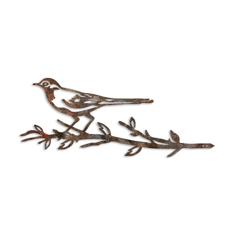 Hand-Painted Decorative Garden Object, 19.7 x 7.9 inches | 100% Metal, Thickness: 0.06 inches | Elegant Brown Finish, No Assembly Required | Unique Design Adds Charm to Your Outdoor Space
