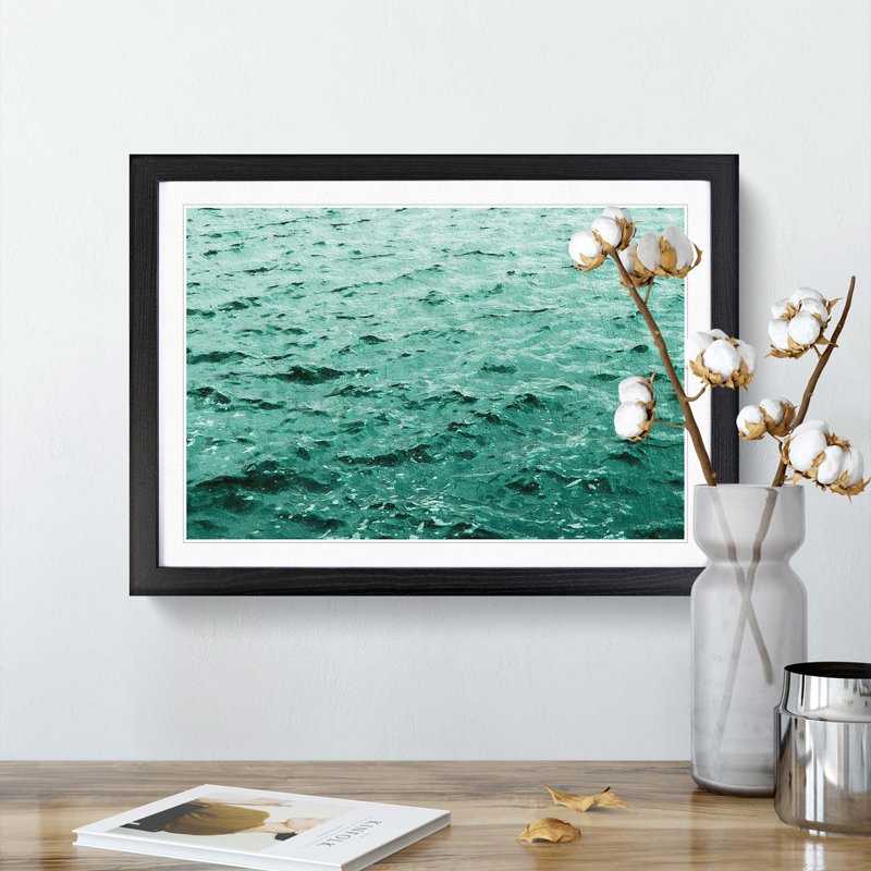 Choppy Waters - Picture Frame Painting Print, 36cm H x 48cm W x 2cm D, Black Framed