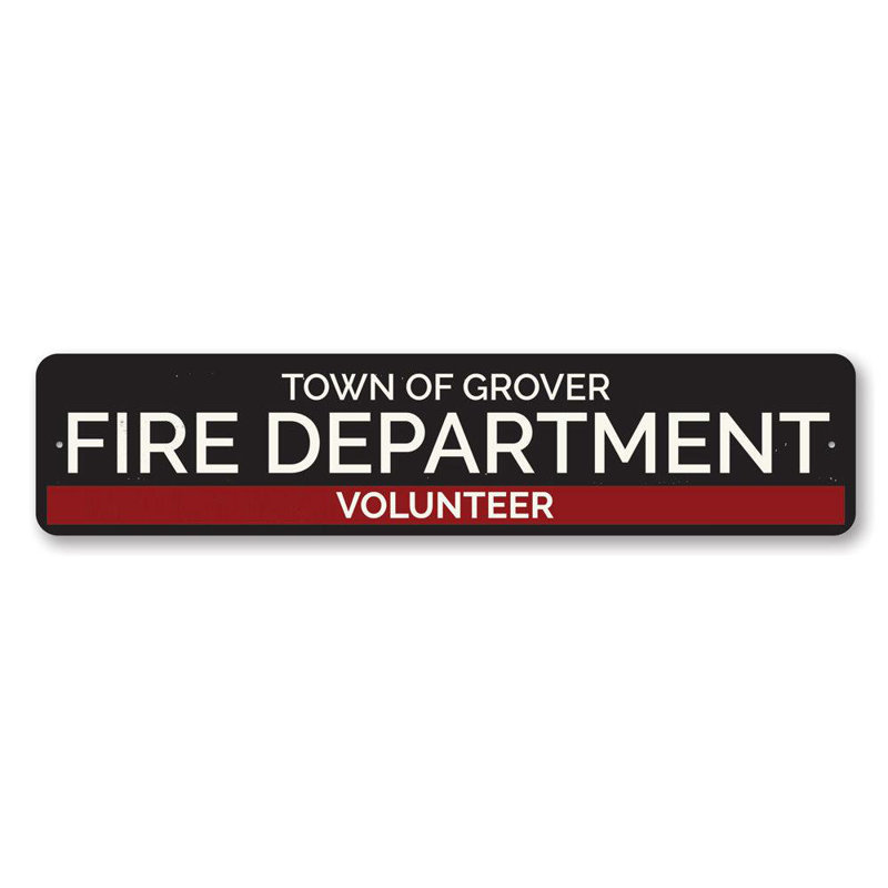 Plaque en aluminium Town Volunteer, H 6 po x l 24 po x P 0,063 po