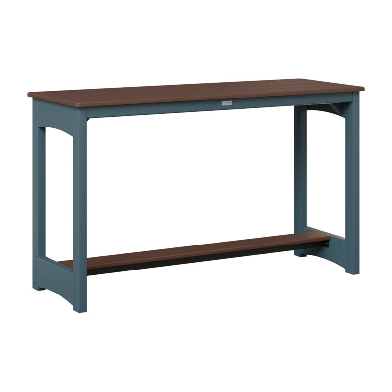 Table de jardin à hauteur de comptoir Berlin Gardens, Chocolat / Brun, Ardoise, 35.5" H x 60" W x 22" D