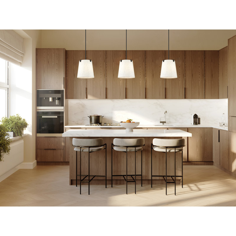 Luminaire suspendu 3 lumières Kohlman en noir mat, Noir mat