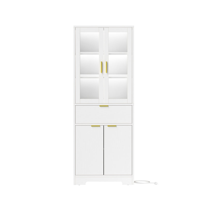  65'' H X 23.6'' W Standard Bookcase, White