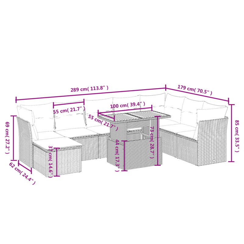 Vidaxl Garden Sofa Set