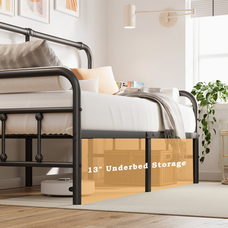 Daybed, Slat Support Sofa Bed Frame, No Box Spring Needed, Black