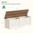 59" Storage Chest, Storage Bench Trunk with 2 Hinges, Wooden Box, Lift-Top Chest Organizer, Shoe Bench for Entryway, Bedroom, Living Room, White/Brown-282764356