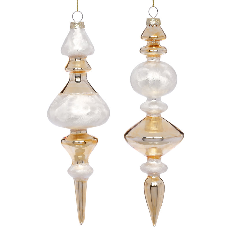 Elegant Finial Ornament, Set Of 6 - 9.5 Inches