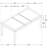 Centera Grey and Black Rectangular Dining Table with Extension Leaf