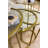 Modern Nesting Table Set (3 Pieces), Gold & Clear Glass, 13.4 x 19.7 x 13.4 in (Small), 16.5 x 21.3 x 16.5 in (Medium), 19.7 x 22.8 x 19.7 in (Large) | 100% Tempered Glass, 100% Metal Frame | Stylish & Functional for Home Decor-114253971