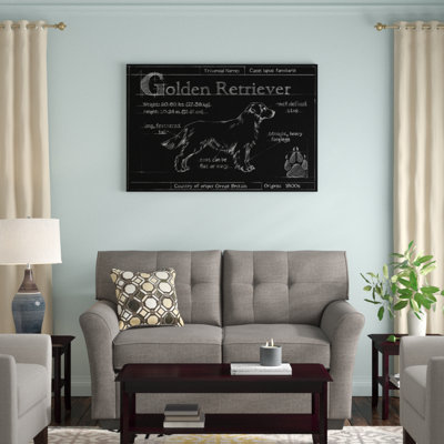 Blueprint Golden Retriever by Ethan Harper - Painting Print