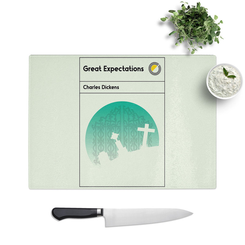 Book Cover Great Expectations Charles Dickens Chopping Board, 0.4cm H x 20cm W x 28.5cm L