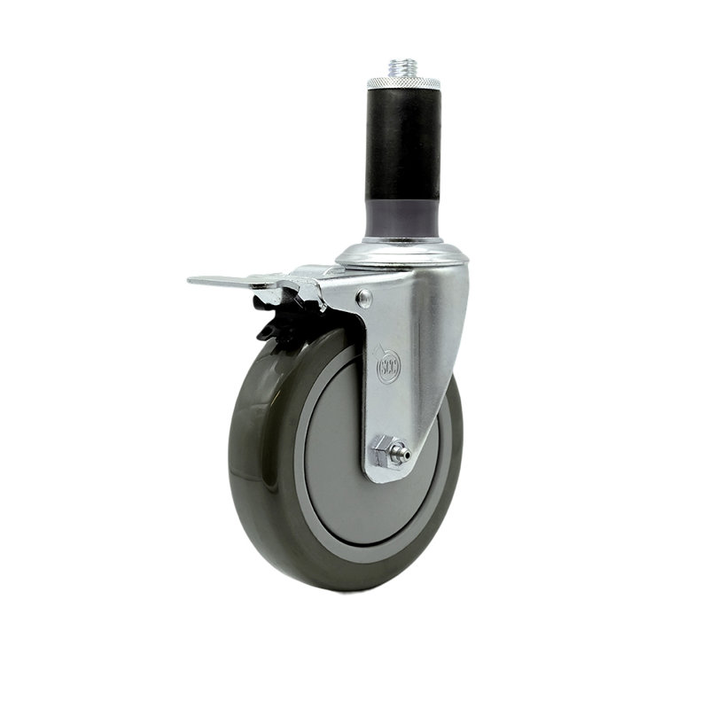 Locking Caster Replacement, Black/Gray