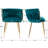 Uresti 17.75'' H Tufted Upholstered Metal Armchair-477132650-515900531