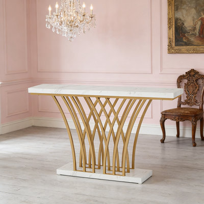 Table d'entrée de luxe, table de couloir, table console