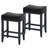 25.75" H Mid-Century Modern Backless Upholstered Counter Stool with Wood Frame-770099662-758719782