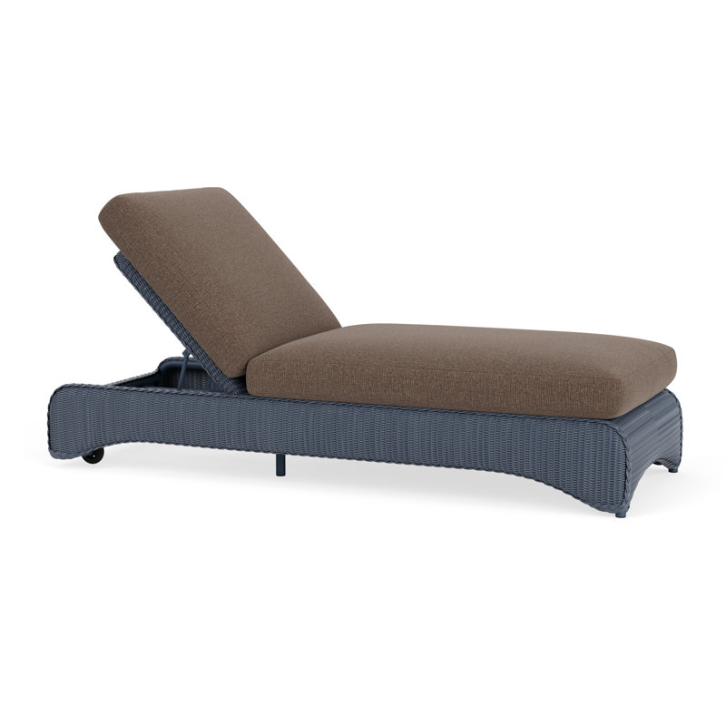 Loom Outdoor Chaise Lounge, Denim Blue, Deering Cadet
