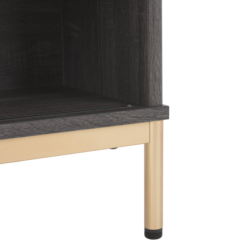 Gyselle Single Coffee Table, Distressed Black/Natural