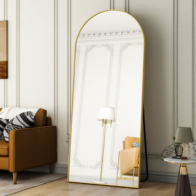 Aluminum Frame Arched Shatterproof Full Length Mirror - Basics by Wayfair™