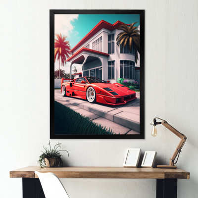 " Red And Grey Race Car Elegance II "