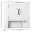 Armoire blanche à 3 salles de bain, avec tablette réglable et 2 portes - Améliorez le rangement au-dessus de la tablette de toilette, organisez facilement vos articles essentiels,