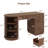 57.9" W Mid-Century Modern Executive Desk-1790109479