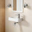 Lavabo vasque de salle de bain 14 "avec robinet, ensemble de drain