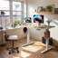 Bureau électrique debout, bureau assis / debout réglable en hauteur avec 4 préréglages de mémoire et crochet pour casque d'écoute, idéal pour poste de travail à domicile-1590589678-1590589675