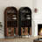 71"Farmhouse Arched Bar Cabinet: Tall Arched Display Cabinet , Arch Wine Bar Cabinets &Coffee Bar, Whiskey Station With Wine Rack And Wine Glass Holder - Liquor Bars Cabinet For Living Dining Room-23821596
