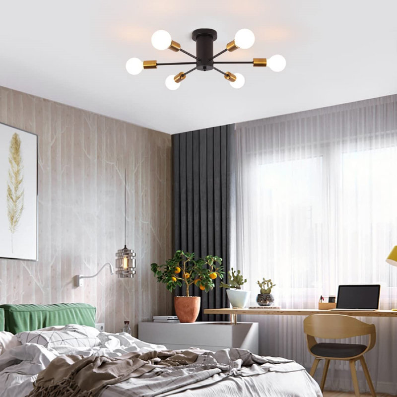 6 - Light Dimmable Sputnik Sphere Chandelier