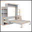 Lit escamotable double pleine grandeur avec tablettes