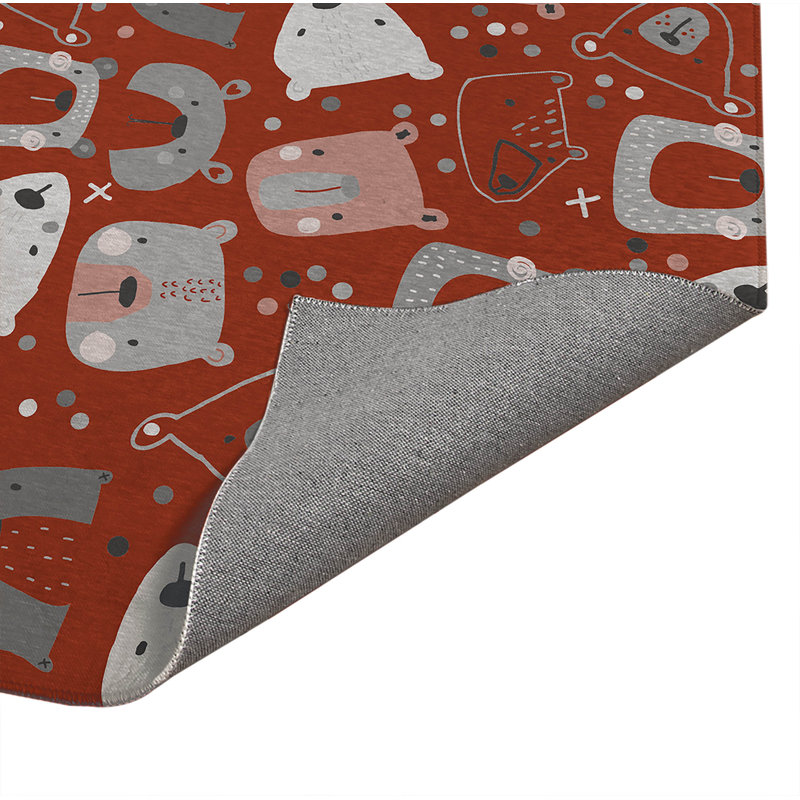 Bear Face Kids Play Mat, Rectangle 5' x 7'