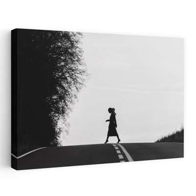 «Solitaire Uphill Journey», impression d'art abstrait paysage minimaliste