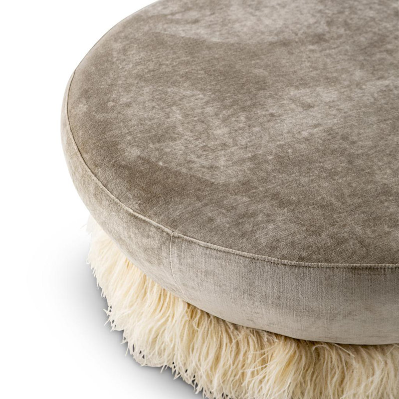 40" Dia Fluff Ottoman