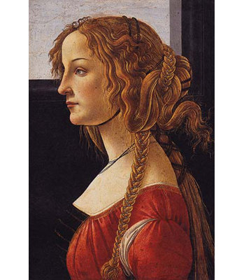 " A Young Woman Simonetti Vespucci " by Sandro Botticelli