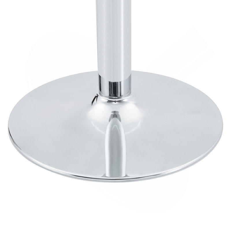 27.5-inch diameter round tempered glass coffee table. 17.7 inches high, supported by a golden metal base, with a light luxury edge.