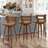 Mundrae Swivel Upholstered Barstool With Wood Frame, Rubber Wood Legs-1674418946