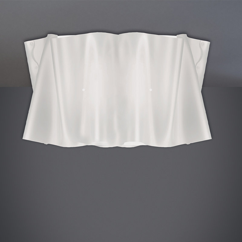 Folio Flush Mount, White, 10.63" H x 19.56" W x 19.56" D