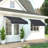 Roselette Patio Window Awnings with Aluminium Frame, Retractable Sunshade Canopy-1791365794