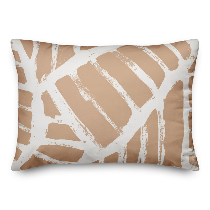  Housse et insert de coussin d'extérieur pour l'extérieur, Brun clair, Géométrique 1
