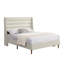 Structure de lit grand format avec tête de lit haute, revêtue de chenille de qualité supérieure, design minimaliste moderne, aucun sommier tapissier requis, assemblage facile-1866076191