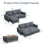 Canapé modulaire en L rembourré en forme de L de 81 po avec repose-pieds, canapé et chaise de rangement Sherry-112963092-129533482