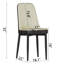 Ensemble de table de salle à manger 55 po en MDF moderne pour 4 personnes, ensemble de table et de chaises avec pieds en métal noir pour cuisine, plateau de table rectangulaire blanc industriel et chaises de salle à manger rembourrées en polyuréthane épais-1737705096