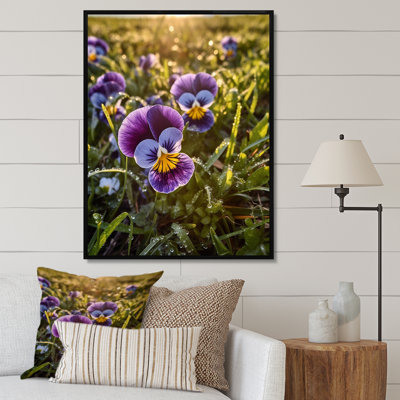 «Mauve, jaune, nature, pensées, V», sur toile