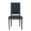 Chaises de salle à manger en tissu bleu marine - de 2, attrait durable 2 en tissu, fabrication