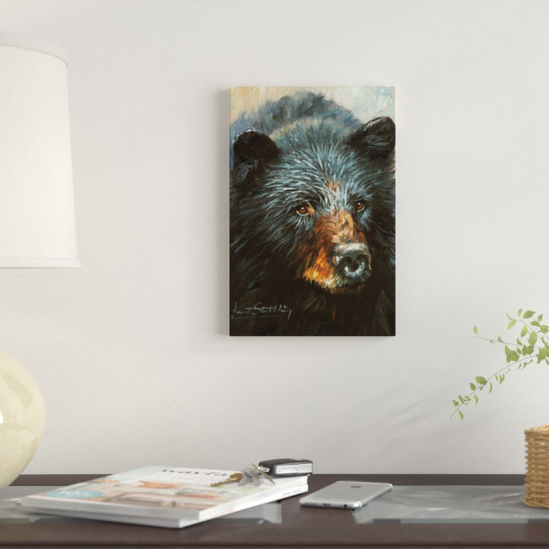 «Black Bear» par David Stribble - impression sur toile tendue, H 60 po x l 40po x P 1,5 po, Toile tendue, Pas de tapis
