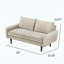 Causeuse en velours 2 places European Modern-988416213