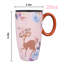 Grande tasse à café cerf en porcelaine 20 oz avec couvercle et tasse de cerf
