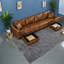 Sectionals with Storage, 120 Inch PU Leather Rustic Sofa for Family Home-305345265