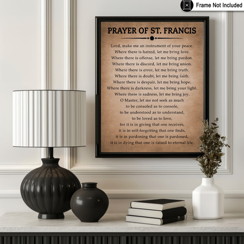 Prière de Saint François, Unframed, Poster, 12"H x 16"W
