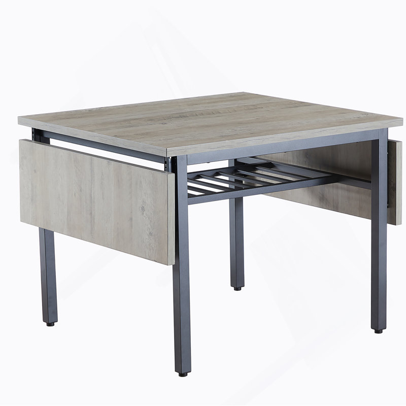 Table de salle à manger pliante, pour salle à manger, salon, Gris